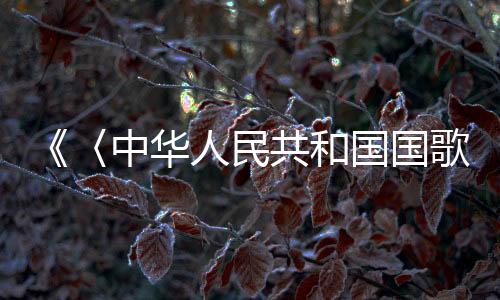 严肃使用手语表达国歌的愿望