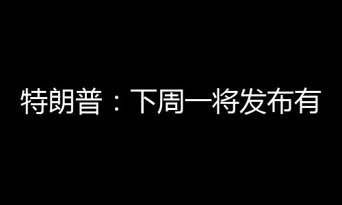 美国总统特朗普7月10日透露