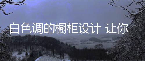 使整个厨房更加光明