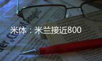 米体	：米兰接近800