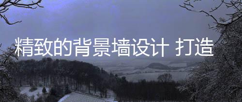 精致的精致景墙间背景墙设计