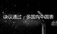 决议通过，多国向中国表达祝贺