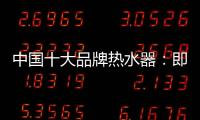 中国十大品牌热水器：即热生活从优博开始!