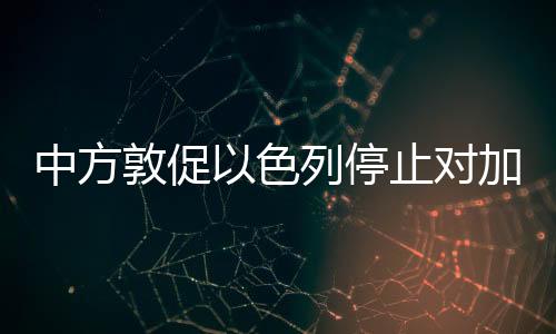两国方案希望加沙恢复和平