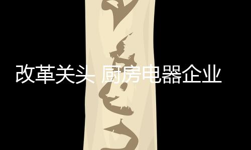 厨房电器市场动荡不安