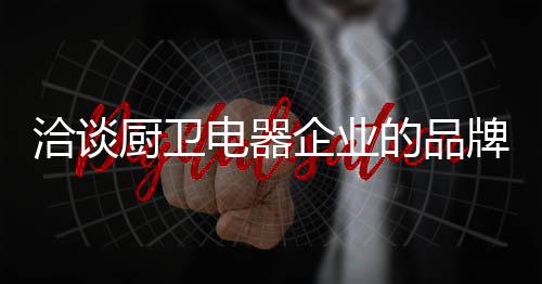 洽谈企业厨卫电器企业要成长