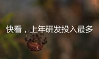 快看，上年研发投入最多的100家企业
！
