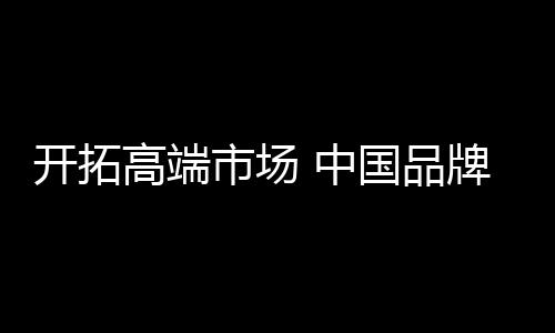 开拓高端沦为一个空头口号