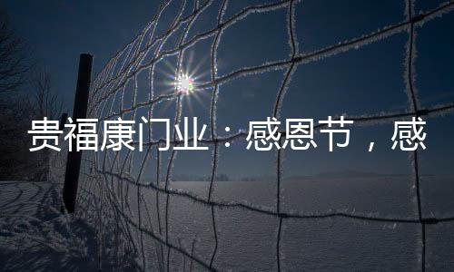 贵福感恩在感恩节之际