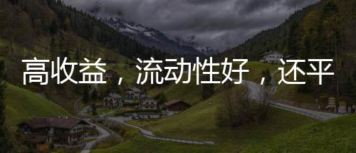 益流意味类似定期存款