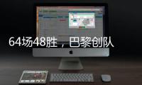 64场48胜	，巴黎创队史单赛季赢球场次新高