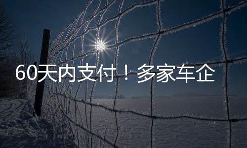 商账供应商账期不超过60天