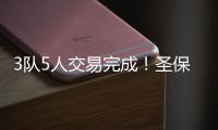 3队5人交易完成
！圣保罗！确定最后一年
！